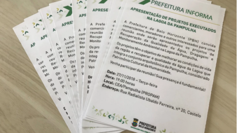 Reunião apresenta projetos executados na Lagoa da Pampulha Reunião apresenta projetos executados na Lagoa da Pampulha
